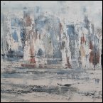 Archiv | Skyline abstrakt Acryl auf Leinen 60 x80 cm 2019